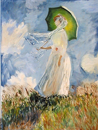 Frau mit Sonnenschirm